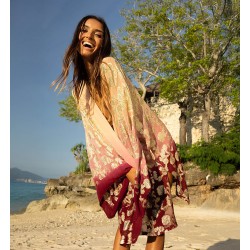 Kimono Court Leny Ombré Doré & Bordeaux | Miss June