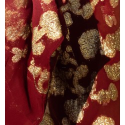 Kimono Court Leny Ombré Doré & Bordeaux | Miss June